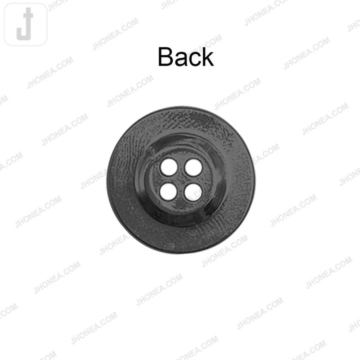 Premium Shiny Finish 4-Hole Hollow Metal Buttons for Jackets/Coats/Blazers