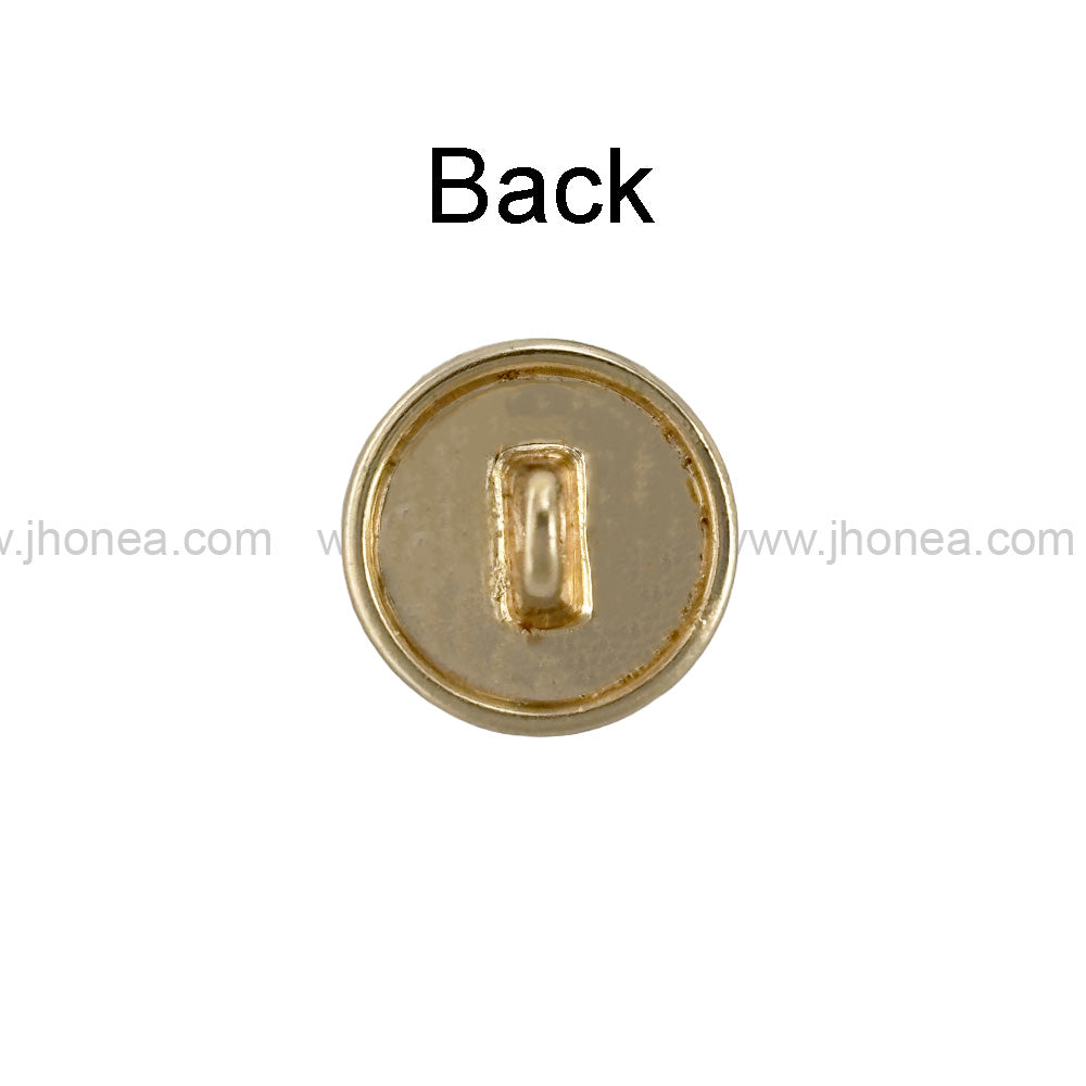 Round Shape Pearl Metal Button with Downhole Loop