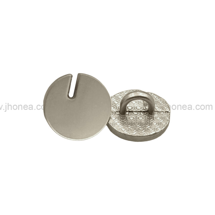 Classic 10mm Cutting Edge Design Matte Finish Metal Button