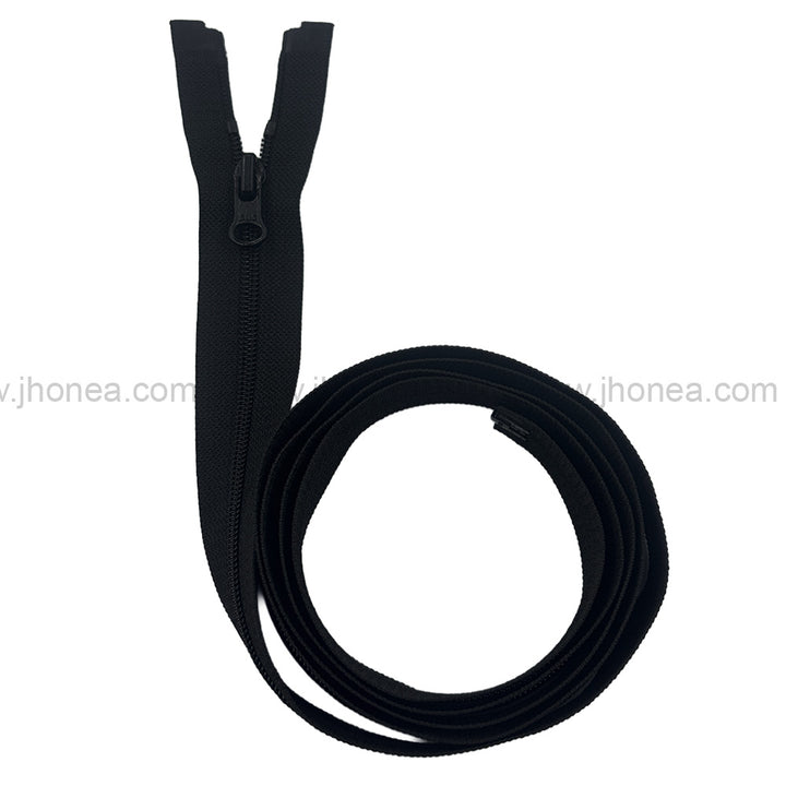 #3 Fancy Black/White Nylon Coil Open-End SBS Coil Zipper