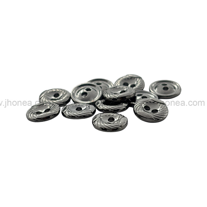 Engraved Rounded Rim 2-Hole Round Shape Shirt/Kurta Buttons
