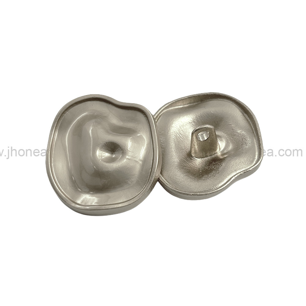 Uneven Round Shape Matte Finish Shank Metal Buttons