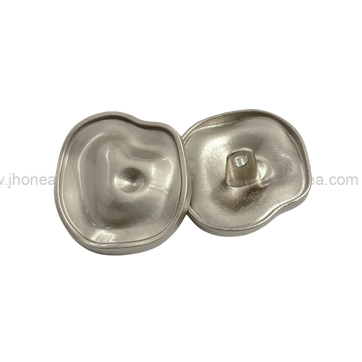 Uneven Round Shape Matte Finish Shank Metal Buttons