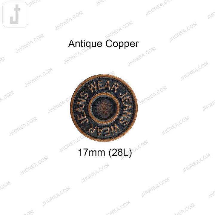 Antique Finish Metal Jeans Button for Denim Garments