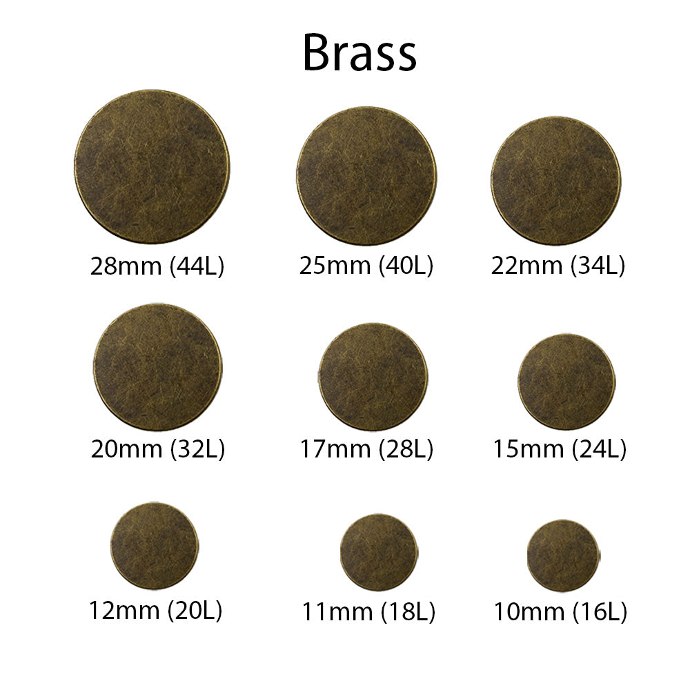 Premium Smooth Antique Surface Shirt/Coat Classic Loop Metal Buttons