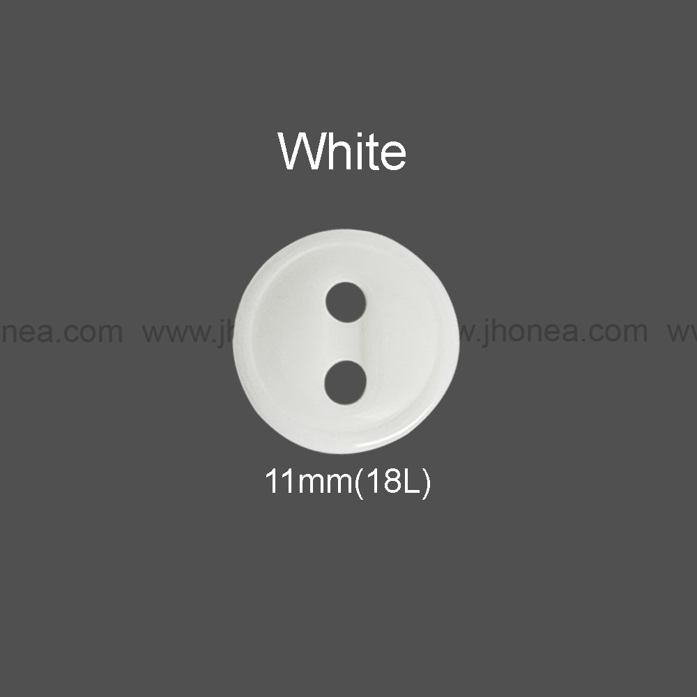 Round Shape Rim Design 11mm(18L) Poly Shirt Button
