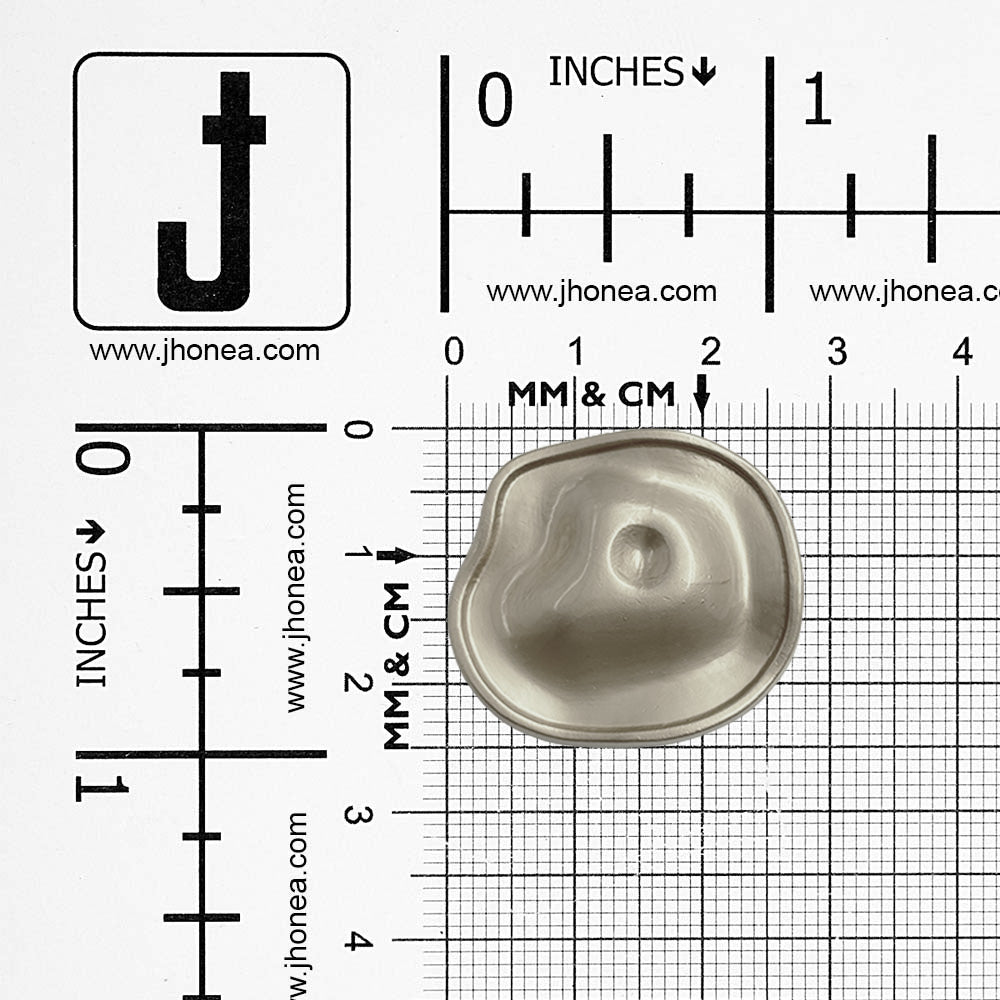 Uneven Round Shape Matte Finish Shank Metal Buttons
