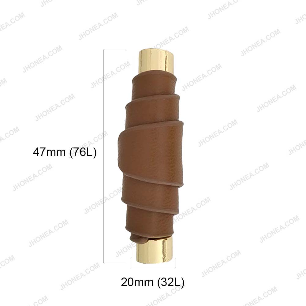 Modern PU Leather Down Loop Buttons for Designer Coats and Apparel