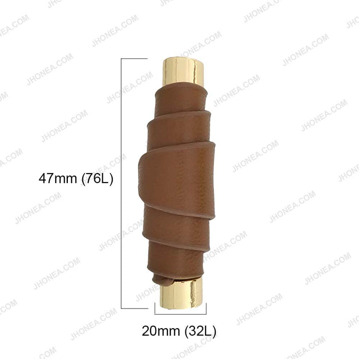 Modern PU Leather Down Loop Buttons for Designer Coats and Apparel