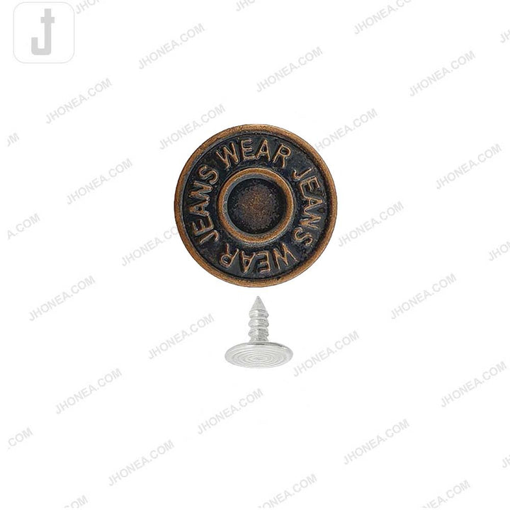 Antique Finish Metal Jeans Button for Denim Garments