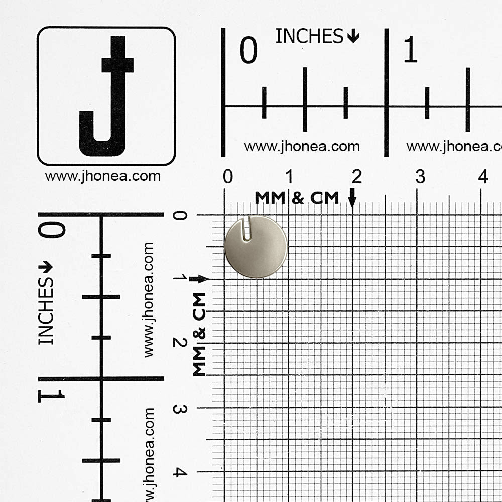 Classic 10mm Cutting Edge Design Matte Finish Metal Button
