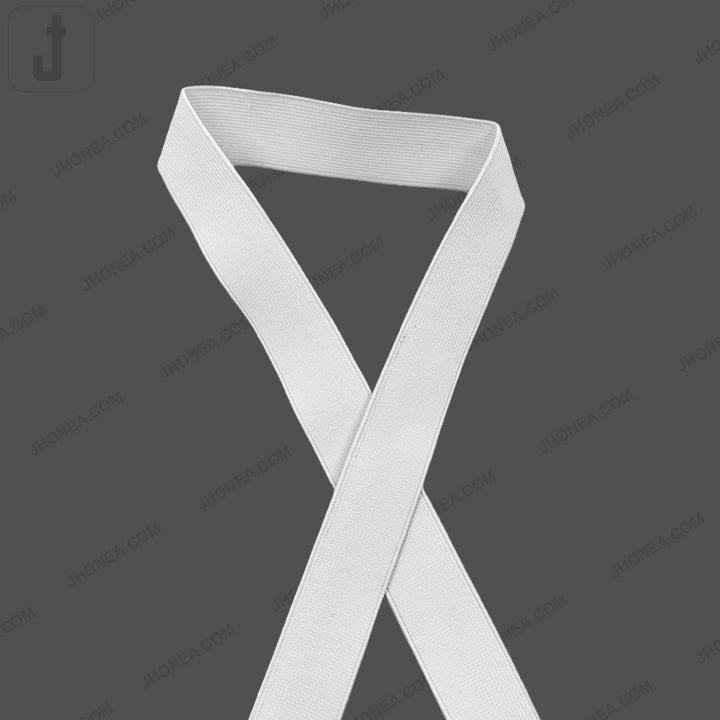 Plain Black & White Tailors' Stiff Woven Elastic for Casings