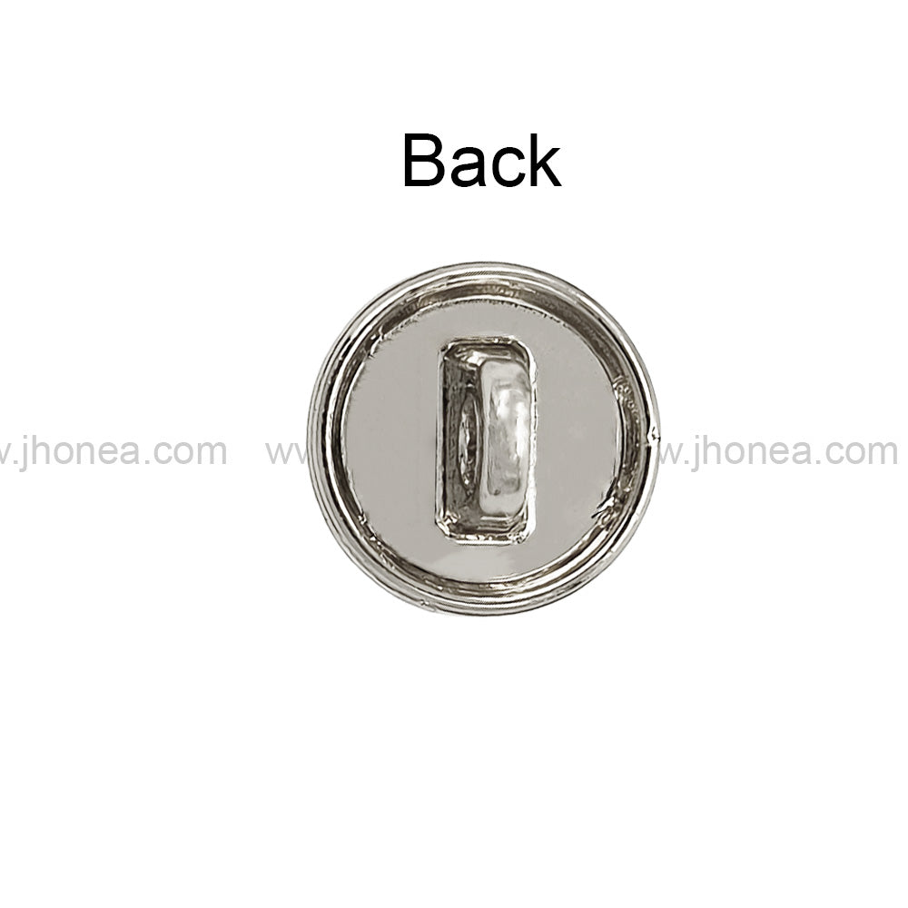 Premium Shiny Gold & Silver Round Shape Pearl Button