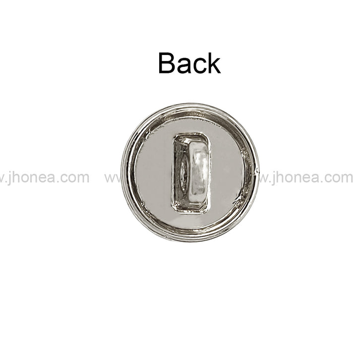 Premium Shiny Gold & Silver Round Shape Pearl Button