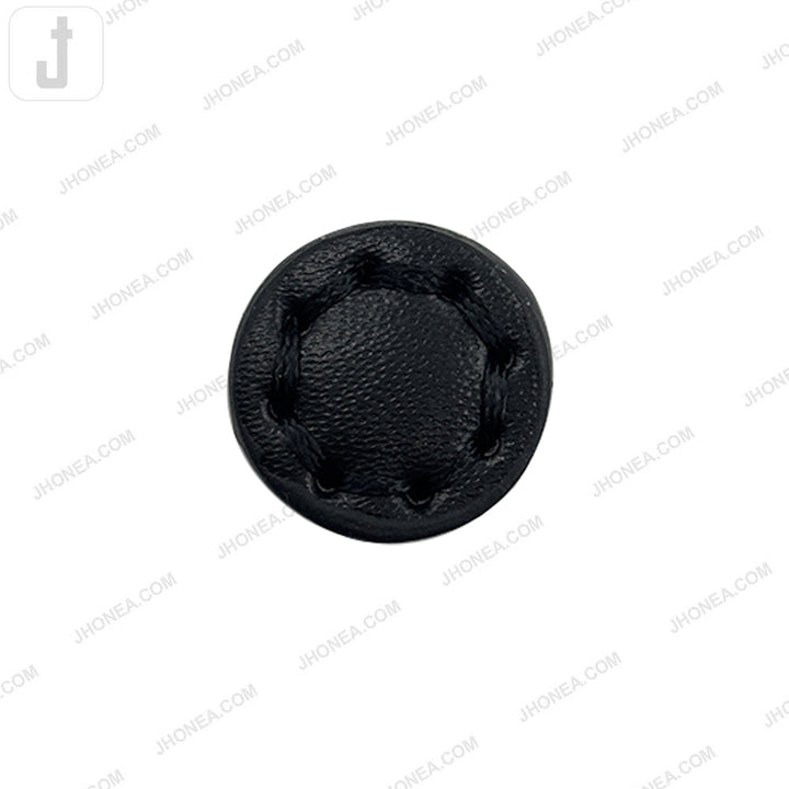 Black PU Leather Downhole Loop Buttons