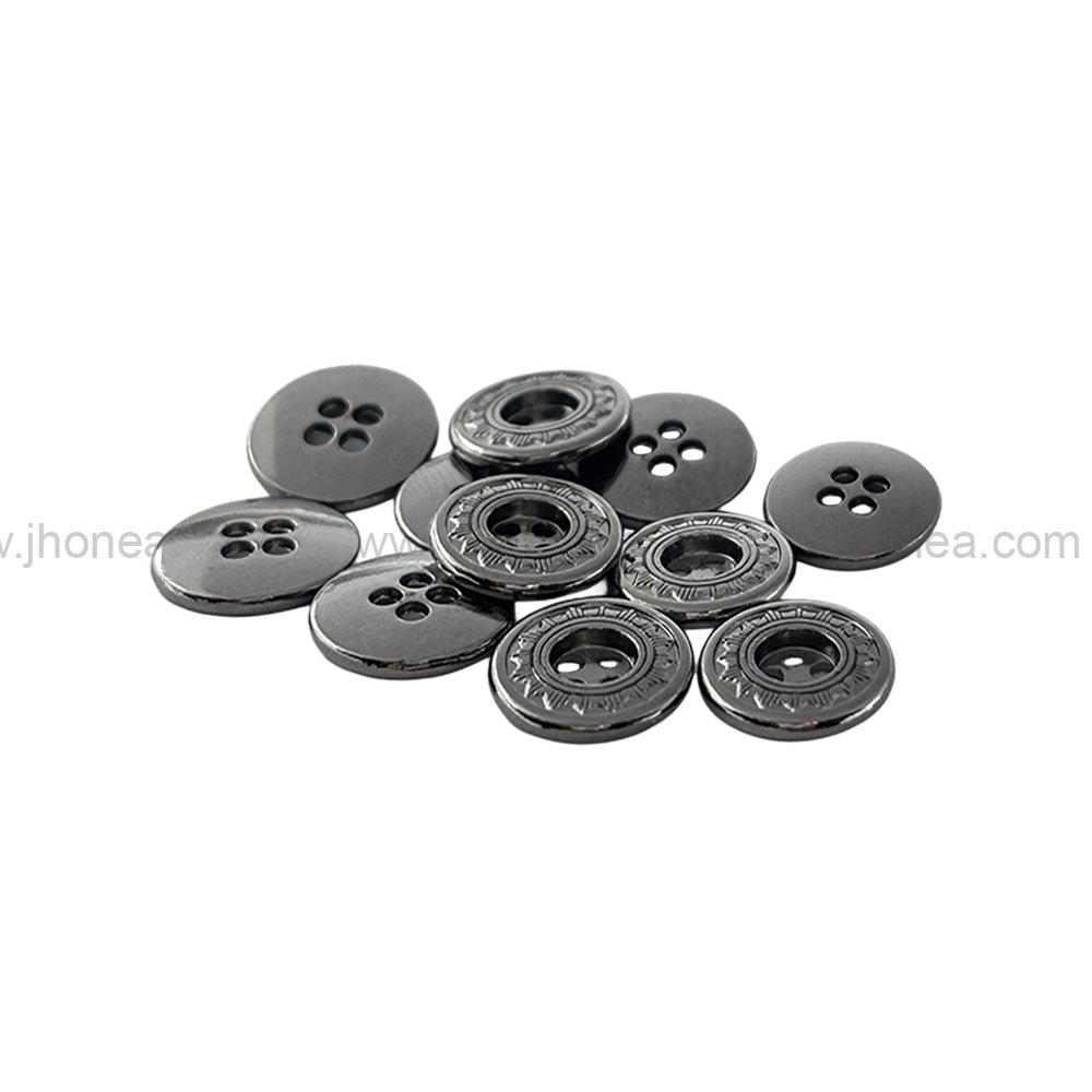 Sun Design Round Shape 4-Hole Metal Buttons for Shirts
