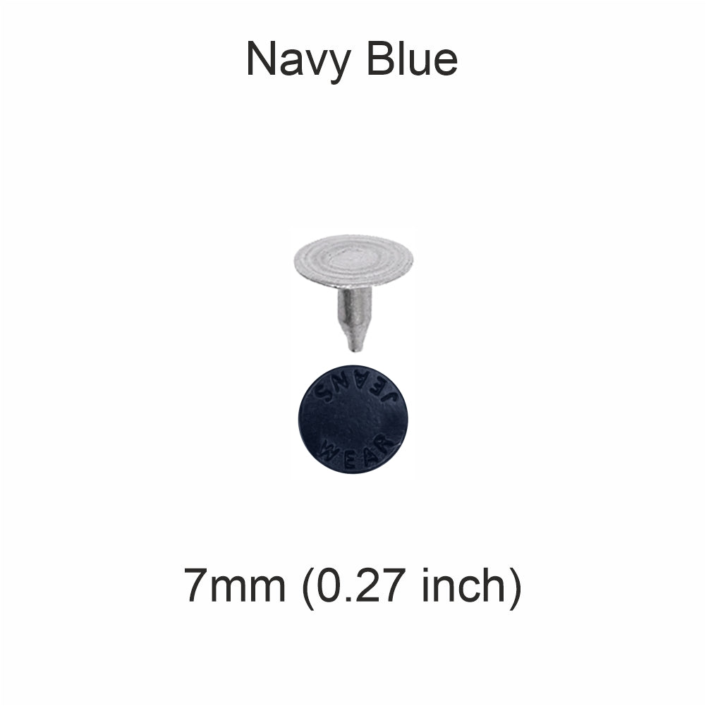 Round and simple rivet stud fasteners for jackets and jeans