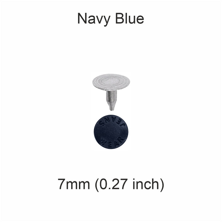 Round and simple rivet stud fasteners for jackets and jeans