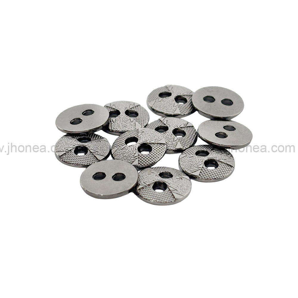 Textured Surface Round Shape Metal Buttons for Shirt