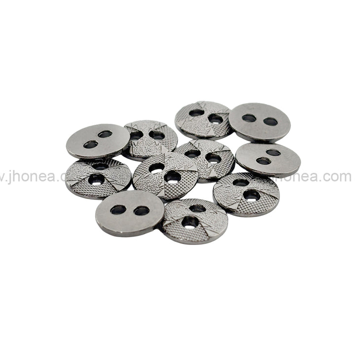 Textured Surface Round Shape Metal Buttons for Shirt