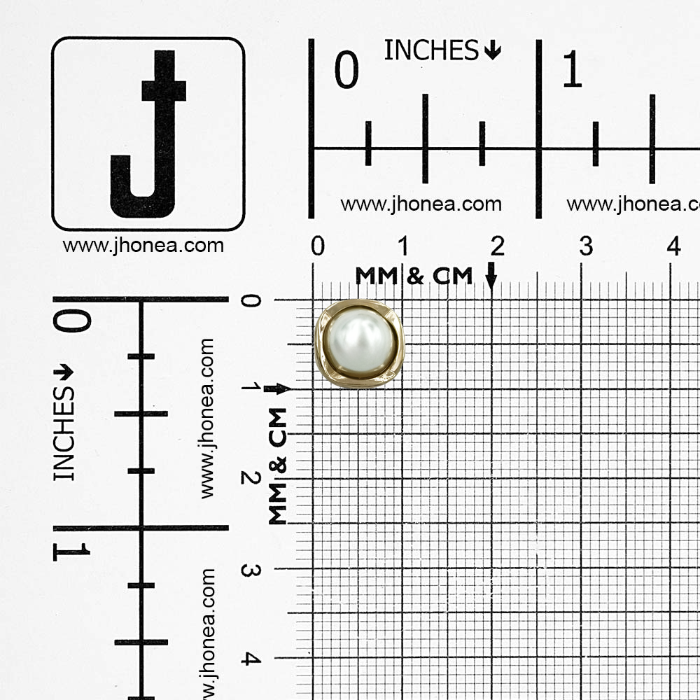 Rounded Square Shape Matte & Shiny Pearl Buttons