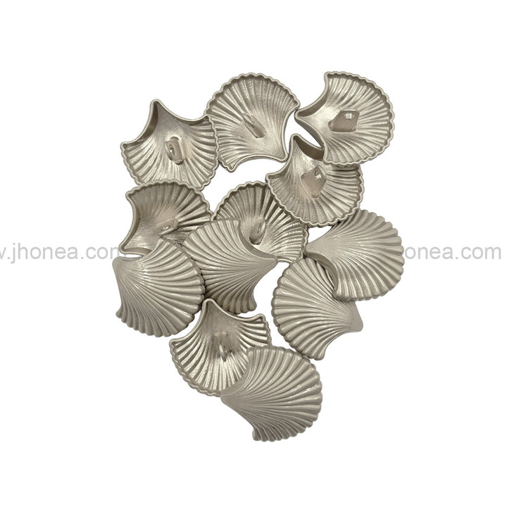 Decorative Sea Shell Shape 25mm(40L) Shank Metal Button