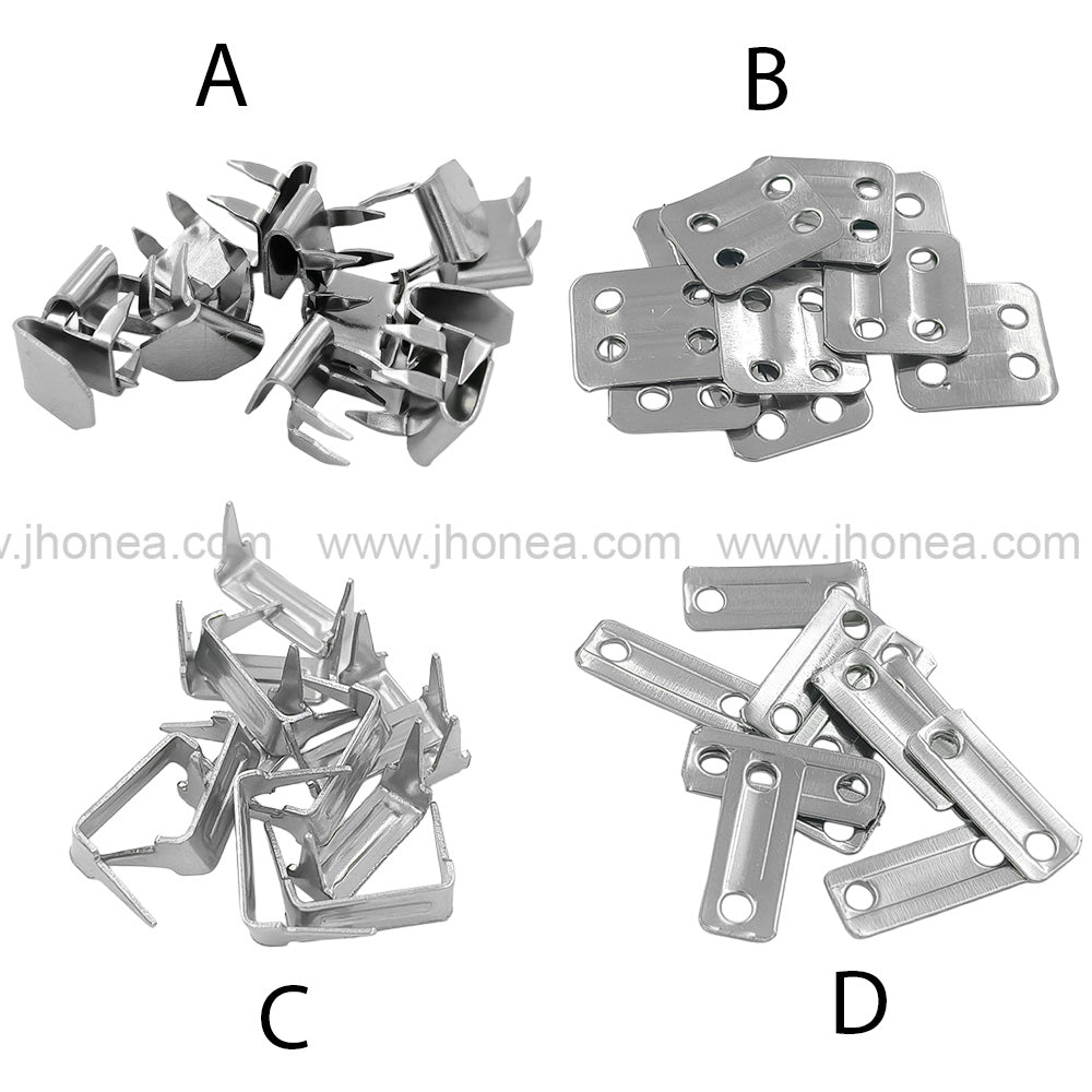 Stainless Steel 4-Part Hook & Bar Sew-On Pant Trouser Closure