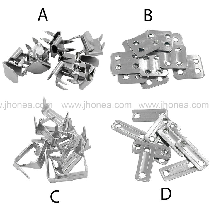 Stainless Steel 4-Part Hook & Bar Sew-On Pant Trouser Closure