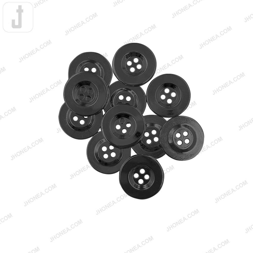 Premium Shiny Finish 4-Hole Hollow Metal Buttons for Jackets/Coats/Blazers