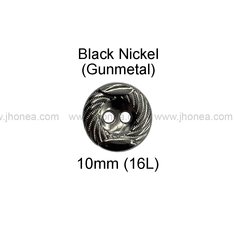 Engraved Rounded Rim 2-Hole Round Shape Shirt/Kurta Buttons