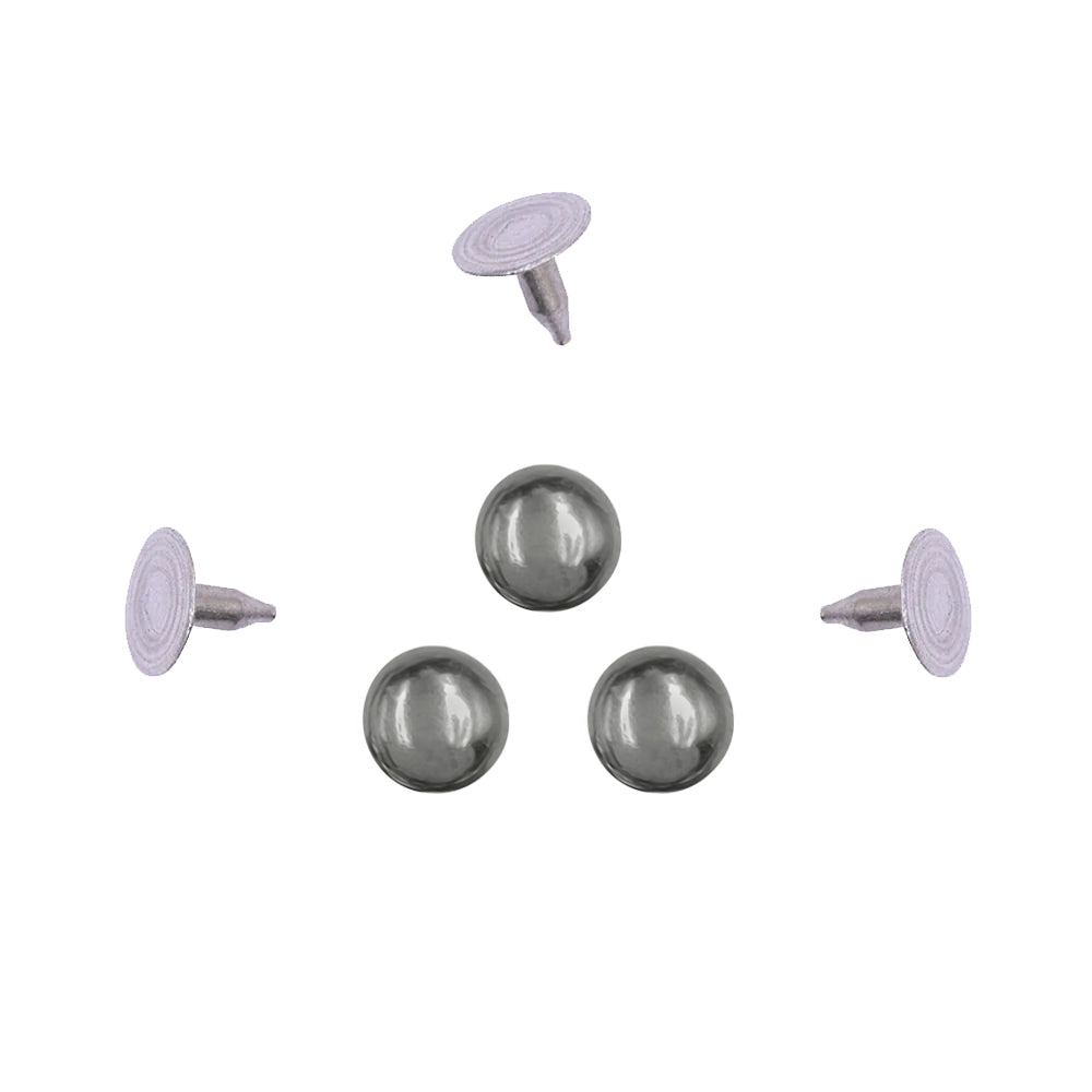 Shiny Black Nickel (Gunmetal) Rivet Fastener Studs for Jeans & Denim Clothing