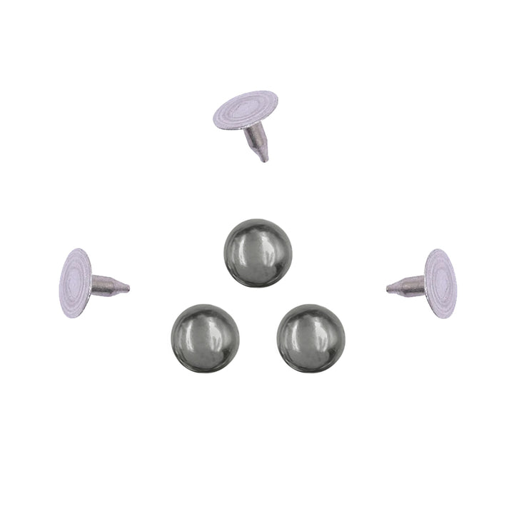Shiny Black Nickel (Gunmetal) Rivet Fastener Studs for Jeans & Denim Clothing