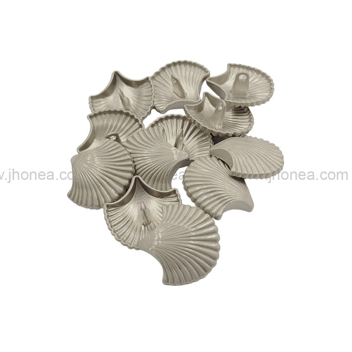 Decorative Sea Shell Shape 25mm(40L) Shank Metal Button