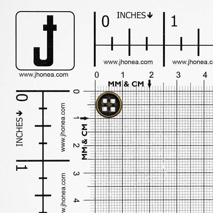Versatile 10mm Round Shape 4 Hole Alloy Metal Buttons