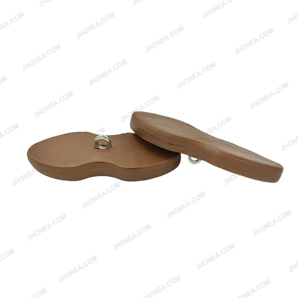 Elegant PU Leather Down loop Buttons for Coats/Knitwear