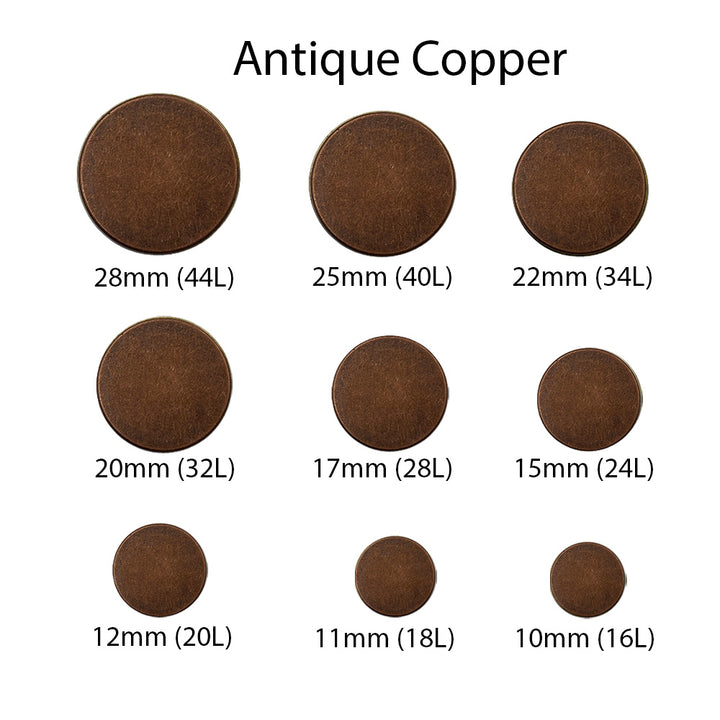 Premium Smooth Antique Surface Shirt/Coat Classic Loop Metal Buttons