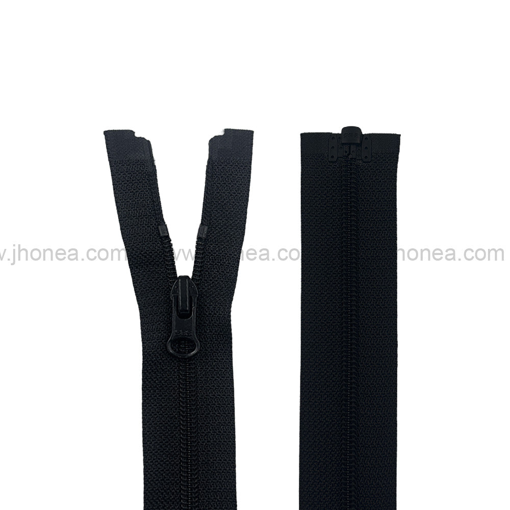 #3 Fancy Black/White Nylon Coil Open-End SBS Coil Zipper