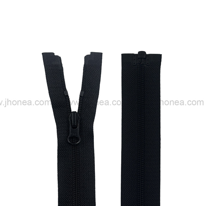 #3 Fancy Black/White Nylon Coil Open-End SBS Coil Zipper