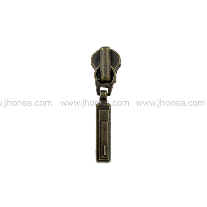 YKK #3 Number Antique Brass Premium Quality Metal Zipper Slider/Puller