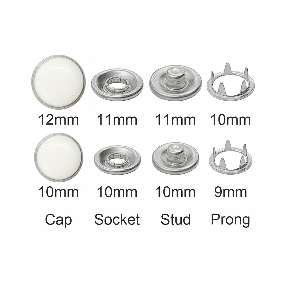 4-Part Prong Press Metal Studs Snap Buttons for Shirt/Kurta