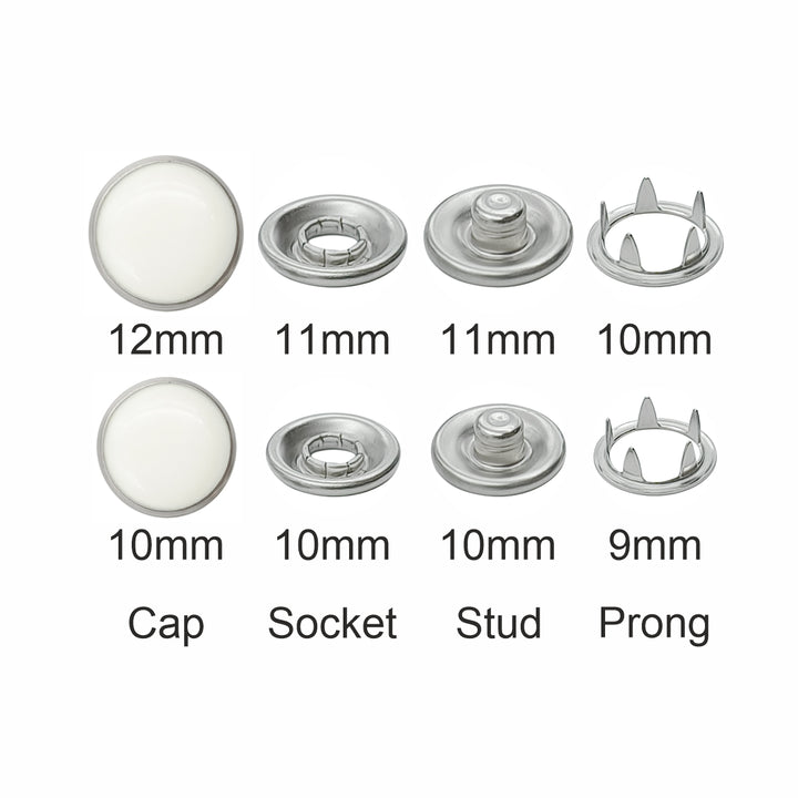 4-Part Prong Press Metal Studs Snap Buttons for Shirt/Kurta