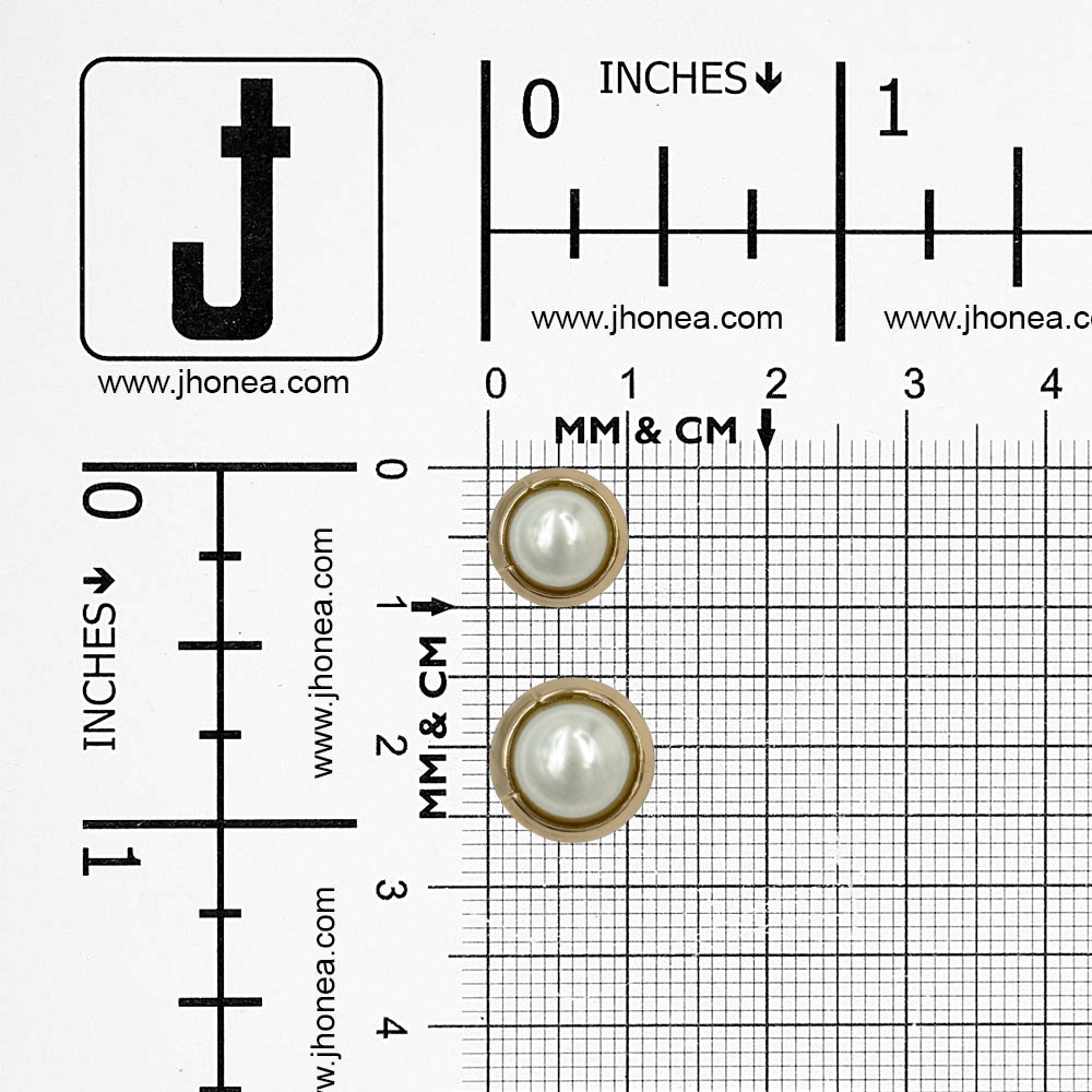 Shiny & Classy Round Shape Premium Quality Pearl Metal Button