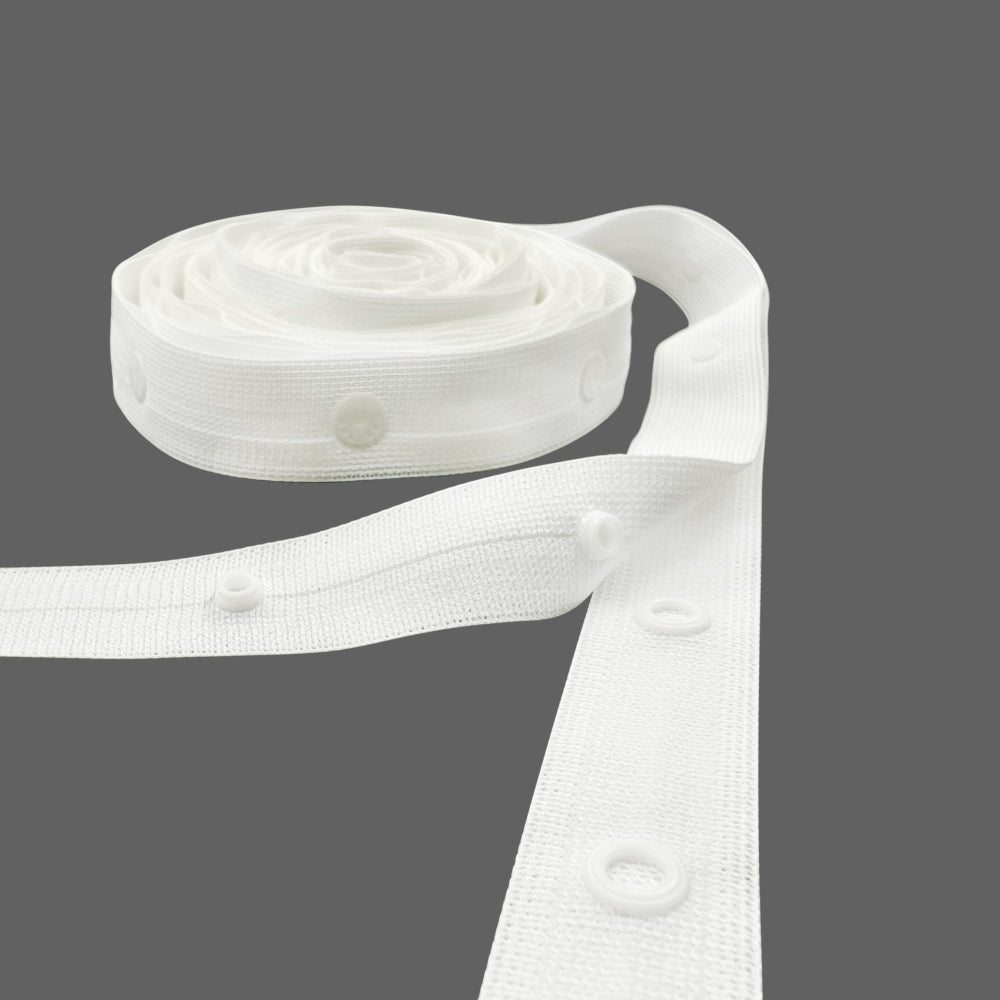 Premium Quality White YKK Snap Button Tape for Clothing