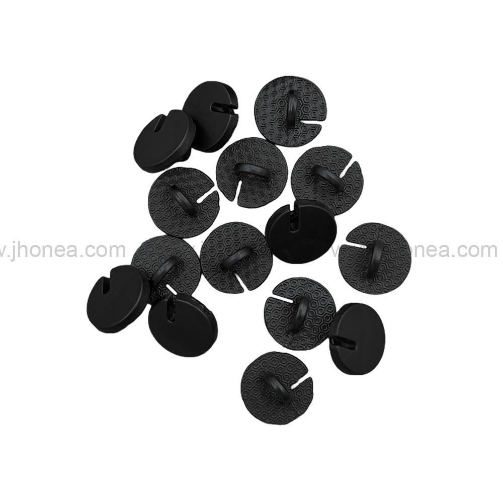 Classic 10mm Cutting Edge Design Matte Black Metal Button