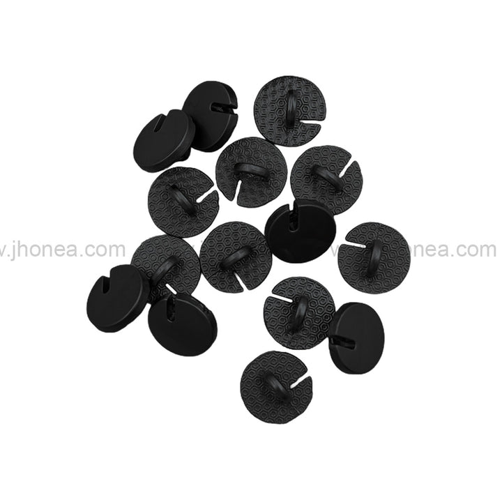 Classic 10mm Cutting Edge Design Matte Black Metal Button
