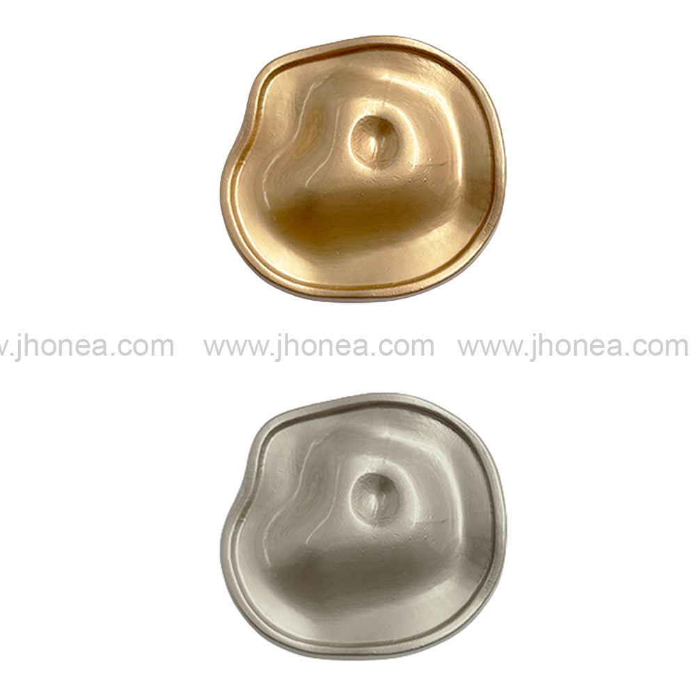 Uneven Round Shape Matte Finish Shank Metal Buttons