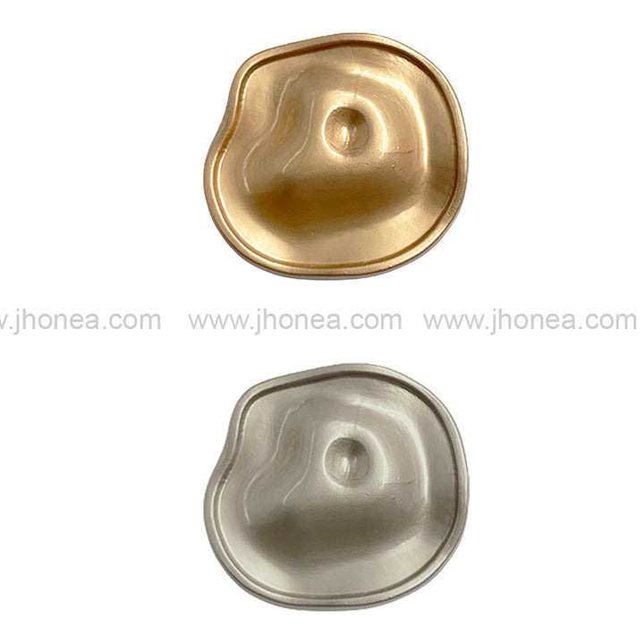 Uneven Round Shape Matte Finish Shank Metal Buttons