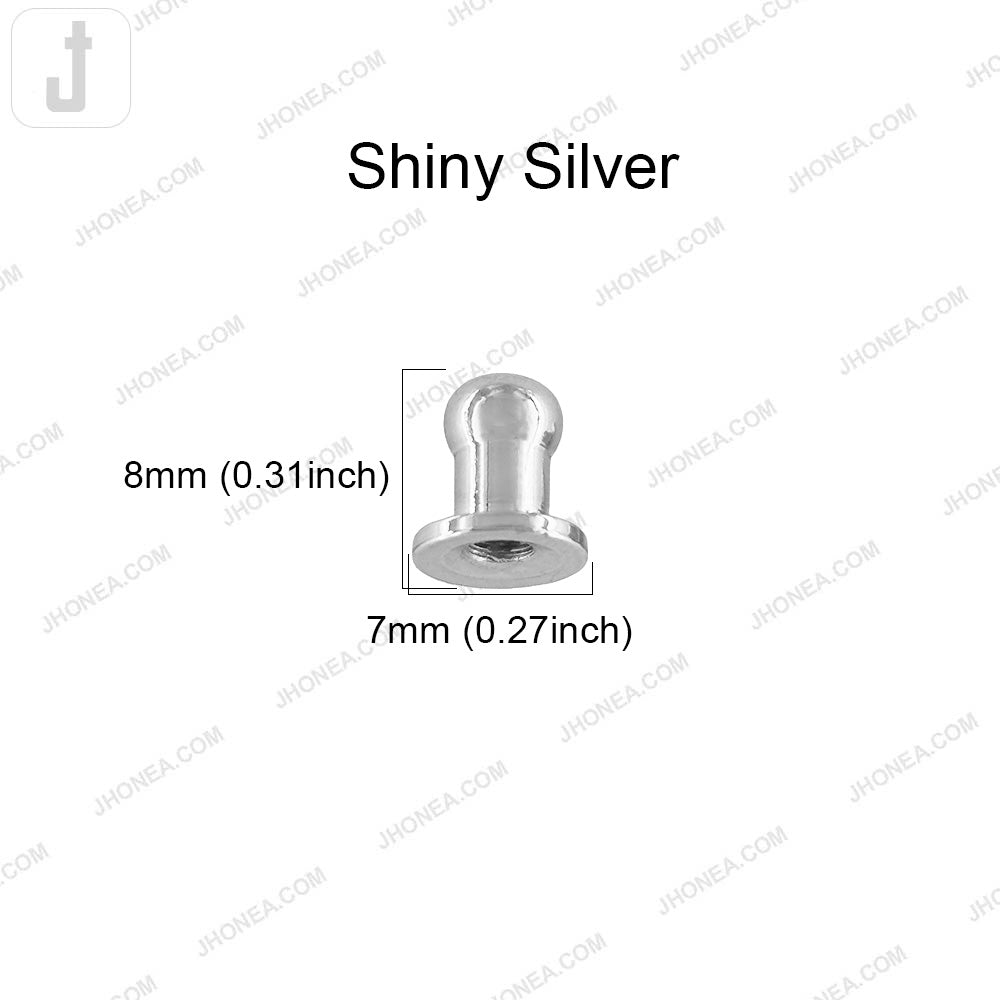 Versatile 8mm Round Head Screw Metal Button Stud for Shirt/Bags/Belts