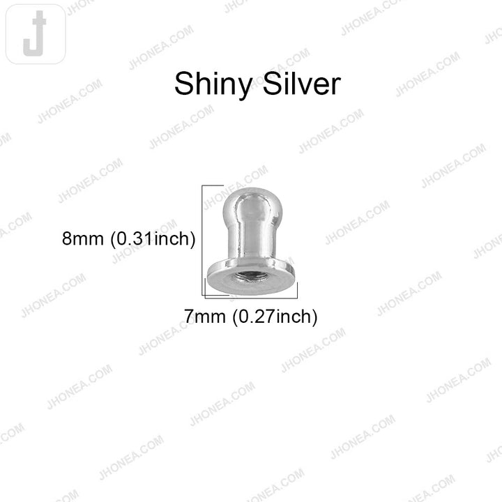 Versatile 8mm Round Head Screw Metal Button Stud for Shirt/Bags/Belts