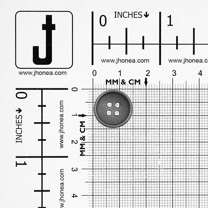 Round Vintage Style 4-Hole Metal Buttons for Sewing and Crafts